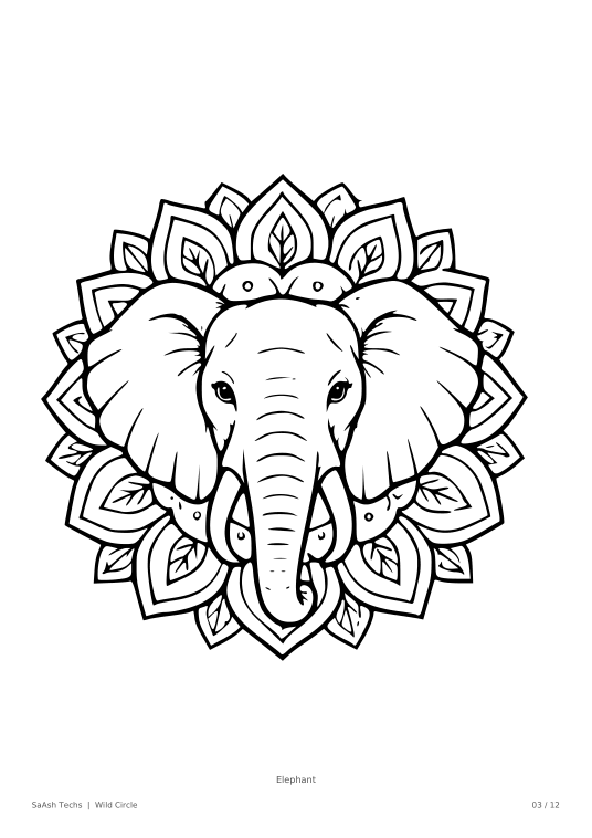 Wild Circle actual black-and-white sample design
